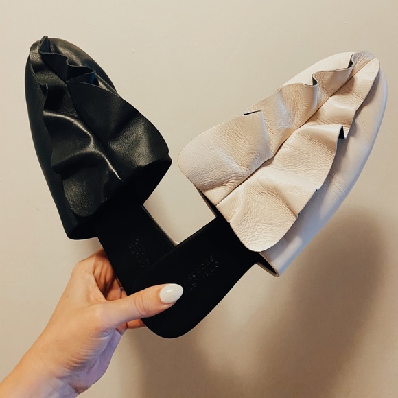 [Mercedes Castillo] Ginevra ruffled two-tone slide - Picture 6 of 7